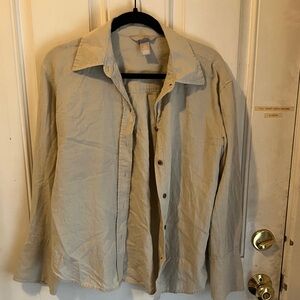 Women’s off-white button up shirt